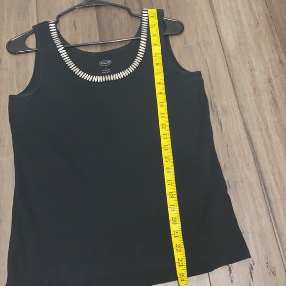 Talbots ribbed embellished tank top black - Picture 6 of 6